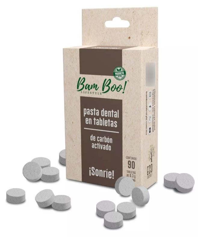 BAM BOO PASTA DENTAN EL TABLETAS VEGANAS CAJILLA 9O TABLETAS