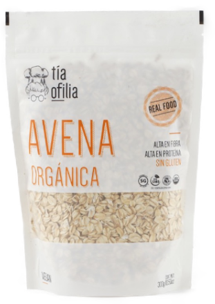 TIA OFILIA HARINA DE AVENA ORGANICA 300 G