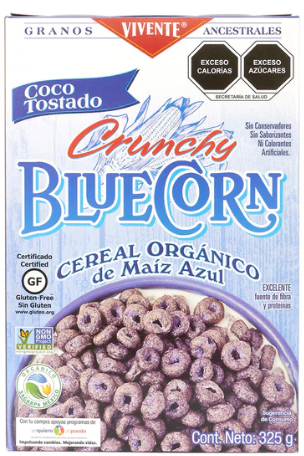 VIVENTE CEREALES CRUNCHY BLUE CORN